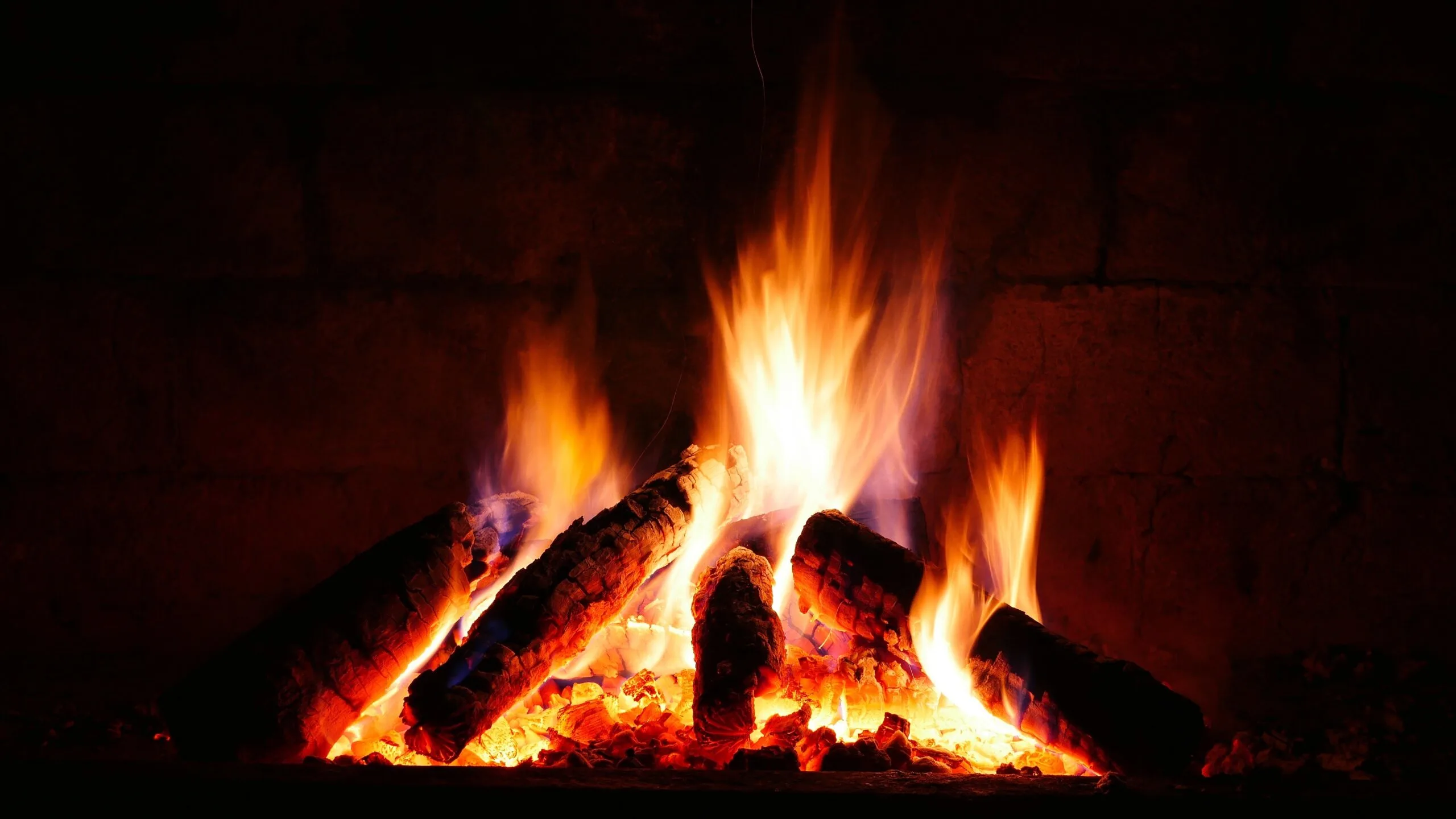 Burning Firewood at night