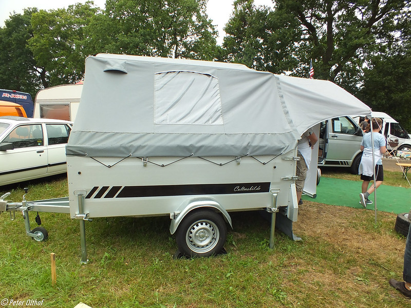 trailer tent in field